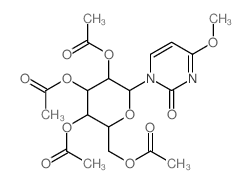 2(1H)-Pyrimidinone,4-methoxy-1-(2,3,4,6-tetra-O-acetyl-b-D-glucopyranosyl)-结构式