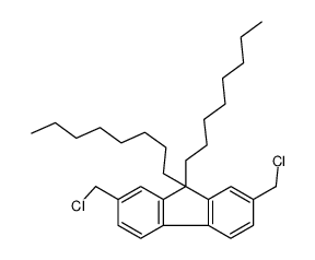 2,7-bis(chloromethyl)-9,9-dioctylfluorene结构式