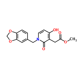 Methyl [1-(1,3-benzodioxol-5-ylmethyl)-4-hydroxy-2-oxo-1,2-dihydro-3-pyridinyl]acetate Structure