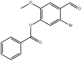 5-溴-4-甲酰基-2-甲氧基苯基苯甲酸酯结构式