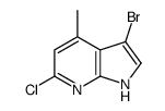 3-Bromo-6-chloro-4-methyl-1H-pyrrolo[2,3-b]pyridine Structure