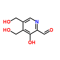 3-Hydroxy-4,5-bis(hydroxymethyl)-2-pyridinecarbaldehyde Structure