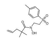 2,2-dimethylpent-4-enoic acid hydroxy[2-(toluene-4-sulfonyl)ethyl]amide结构式