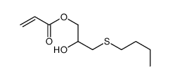 (3-butylsulfanyl-2-hydroxypropyl) prop-2-enoate Structure