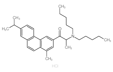 2-(dipentylamino)-1-(1-methyl-7-propan-2-yl-phenanthren-3-yl)propan-1-one结构式