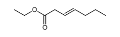 (E)-3-Heptenoic acid ethyl ester Structure