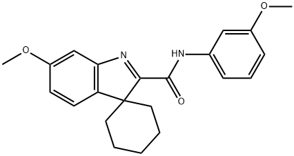 6'-Methoxy-N-(3-methoxyphenyl)spiro[cyclohexane-1,3'-[3H]indole]-2'-carboxamide Structure