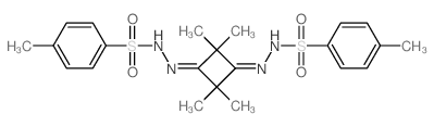 4-methyl-N-[[2,2,4,4-tetramethyl-3-[(4-methylphenyl)sulfonylhydrazinylidene]cyclobutylidene]amino]benzenesulfonamide结构式