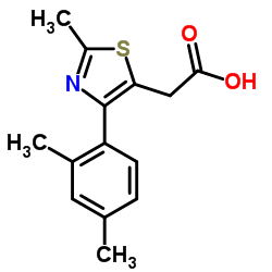 [4-(2,4-Dimethylphenyl)-2-methyl-1,3-thiazol-5-yl]acetic acid Structure