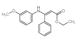 ethyl 3-[(3-methoxyphenyl)amino]-3-phenyl-prop-2-enoate结构式