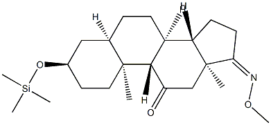 3α-(Trimethylsiloxy)-17-(methoxyimino)-5β-androstan-11-one结构式