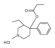 [(3R,4R)-3-ethyl-1-methyl-4-phenylpiperidin-4-yl] propanoate,hydrochloride Structure