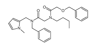 N-benzyl-2-[butyl-(2-phenylmethoxyacetyl)amino]-N-[(1-methylpyrrol-2-yl)methyl]acetamide Structure