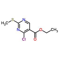 Ethyl 4-chloro-2-(methylsulfanyl)-5-pyrimidinecarboxylate Structure