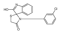 3-(3-chlorophenyl)spiro[1,3-thiazolidine-2,3'-1H-indole]-2',4-dione Structure