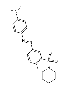 Dimethyl-{4-[4-methyl-3-(piperidine-1-sulfonyl)-phenylazo]-phenyl}-amine结构式