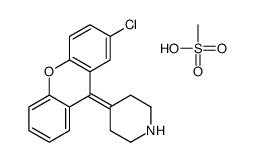 4-(2-chloroxanthen-9-ylidene)piperidine,methanesulfonic acid Structure