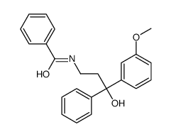 N-[3-hydroxy-3-(3-methoxyphenyl)-3-phenylpropyl]benzamide结构式