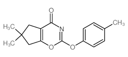 8,8-dimethyl-3-(4-methylphenoxy)-2-oxa-4-azabicyclo[4.3.0]nona-3,10-dien-5-one结构式