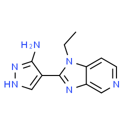1H-Pyrazol-3-amine,4-(1-ethyl-1H-imidazo[4,5-c]pyridin-2-yl)-(9CI)结构式