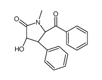 (3R,4R,5S)-5-benzoyl-3-hydroxy-1-methyl-4-phenylpyrrolidin-2-one结构式