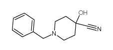 1-benzyl-4-cyano-4-hydroxypiperidine Structure