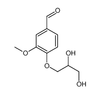 4-(2,3-dihydroxypropoxy)-3-methoxybenzaldehyde结构式