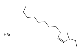 1-ethyl-3-octyl-1,2-dihydroimidazol-1-ium,bromide结构式