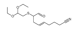 8-(2,2-diethoxyethylsulfanyl)-9-oxonon-5-enenitrile结构式