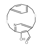 18-formyl-17-hydroxy-2,11-dithia<3>paracyclo<3>(2,5)pyridinophane结构式