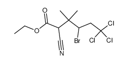 ethyl 4-bromo-2,-cyano-3,3-dimethyl-6,6,6-trichlorohexanoate结构式