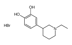 4-(1-ethylpiperidin-3-yl)benzene-1,2-diol,hydrobromide Structure