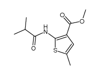N-(3-Carbomethoxy-5-methyl-thien-2-yl)-2-methylpropanamide结构式
