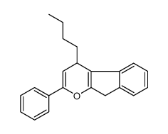 4-butyl-2-phenyl-4,9-dihydroindeno[2,1-b]pyran结构式