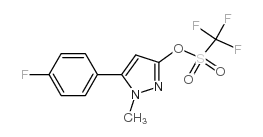 5-(4-氟苯基)-1-甲基-1H-吡唑-3-三氟甲基磺酸盐结构式