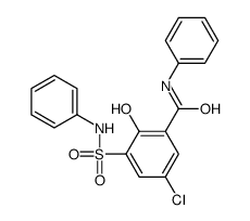 5-chloro-2-hydroxy-N-phenyl-3-(phenylsulfamoyl)benzamide结构式