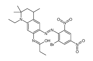 N-[6-[(2-bromo-4,6-dinitrophenyl)azo]-1-ethyl-1,2,3,4-tetrahydro-2,2,4-trimethylquinolin-7-yl]propionamide structure