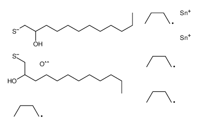 1-[dibutyl-[dibutyl(2-hydroxydodecylsulfanyl)stannyl]oxystannyl]sulfanyldodecan-2-ol结构式