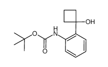 tert-butyl [2-(1-hydroxycyclobutyl)phenyl]carbamate结构式