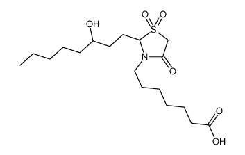 7-[2-(3-hydroxyoctyl)-1,1,4-trioxo-1,3-thiazolidin-3-yl]heptanoic acid Structure