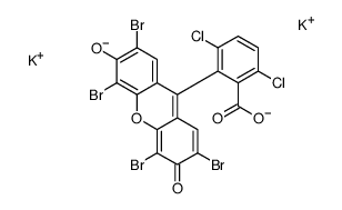 dipotassium 3,6-dichloro-2-(2,4,5,7-tetrabromo-6-oxido-3-oxoxanthen-9-yl)benzoate Structure