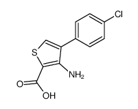 3-amino-4-(4-chlorophenyl)thiophene-2-carboxylic acid结构式