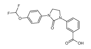 3-[3-[4-(difluoromethoxy)phenyl]-2-oxoimidazolidin-1-yl]benzoic acid结构式
