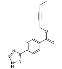 pent-2-ynyl 4-(2H-tetrazol-5-yl)benzoate结构式