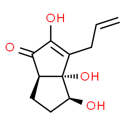 1(3aH)-Pentalenone, 4,5,6,6a-tetrahydro-2,3a,4-trihydroxy-3-(2-propenyl)-, (3aR,4S,6aR)- (9CI)结构式