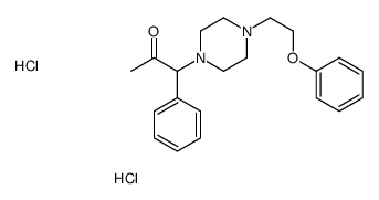 2-Propanone, 1-(4-(2-phenoxyethyl)-1-piperazinyl)-1-phenyl-, dihydroch loride Structure