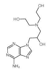 1-(6-aminopurin-9-yl)-3-(bis(2-hydroxyethyl)amino)propan-2-ol structure