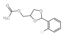 1,3-Dioxolane-4-methanol,2-(2-chlorophenyl)-, 4-acetate结构式