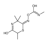 2,5-Thiomorpholinedione, 3,3,6-trimethyl-, 2-(O-((methylamino)carbonyl )oxime) structure