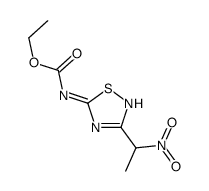 ethyl N-[3-(1-nitroethyl)-1,2,4-thiadiazol-5-yl]carbamate结构式